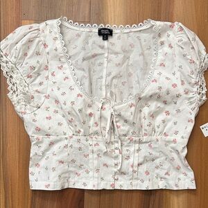 PacSun Beverly and Beck Floral Lace Blouse